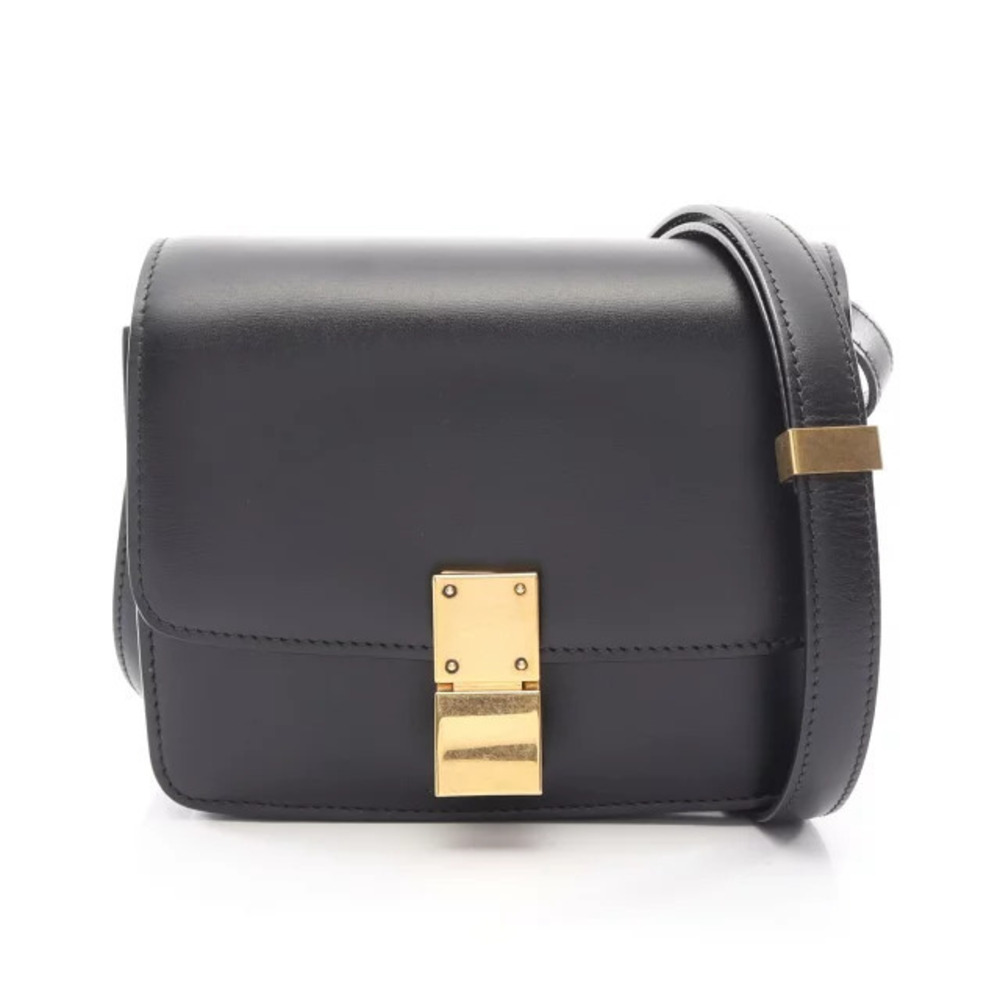 Celine Classic Box Bag smooth calfskin leather Black